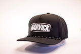 HARVICK - Black Black/White Rope  - Mesh/PVC Patch Hat